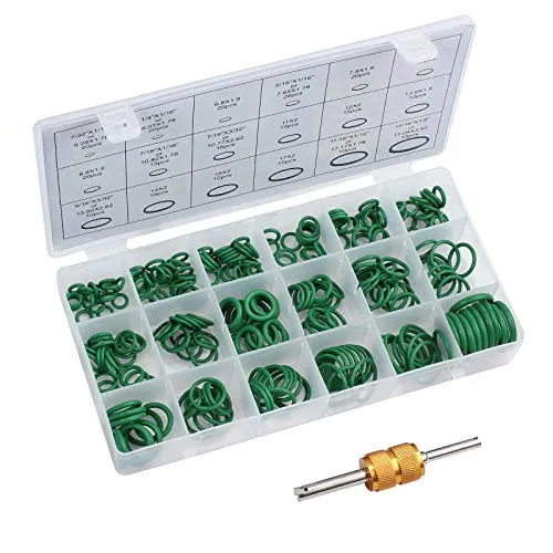 Produktbild AUTOUTLET 270tlg. Dichtungsringe Set, 18 Größen, O Ringe Sortiment, Gummi Dichtungen Ringe Gummiringe mit Ventilkernentferner, Dichtring für Klimaanlage Auto Fahrzeug Reparatur