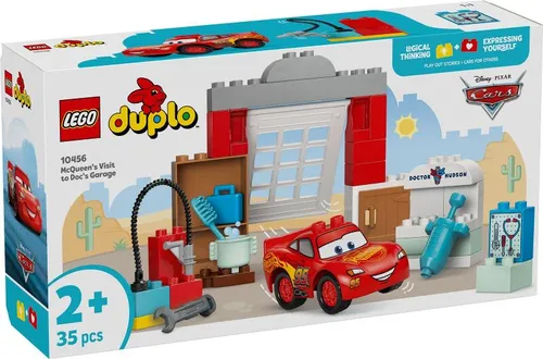 LEGO Duplo 10456 McQueens Besuch in Docs Werkstatt - LEGO DUPLO Set mit 35 Teilen für Kinder ab 24 Monaten, fördert kreatives Spielen und motorische Fähigkeiten.