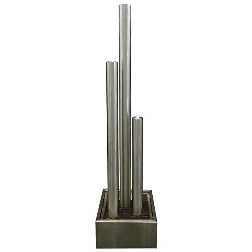 Köhko Gartenbrunnen KÖHKO® Springbrunnen Zylinder 26003 - Eleganter Edelstahlbrunnen von KÖHKO® für Ihre Terrasse oder den Garten. Schaffen Sie eine entspannende Atmosphäre und genießen Sie die beruhigende Wassergeräusche. Ideal für jeden Außenbereich.