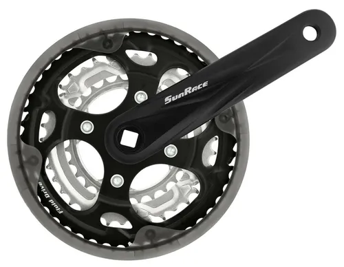 SUNRACE Nero Guarnitura City 3x7/8V 28/38/48 Denti - Kurbel & -garnituren, hochwertige Materialien für zusätzlichen Komfort und Langlebigkeit