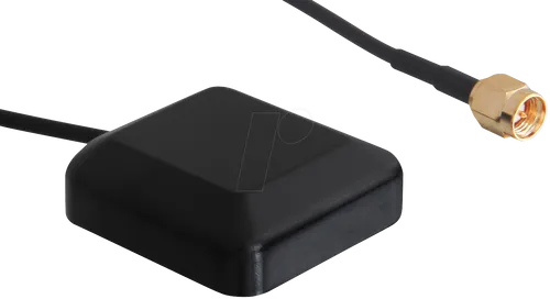 NAVILOCK 60506 - GPS Antenne mit SMA Anschluss und 3 m Kabel - Fahrzeug-/Schiffsantenne, wasserdicht bis 50 cm, ideal für verbesserte GPS-Signale im Freien, perfekt für Fahrzeuge oder mobile Anwendungen.
