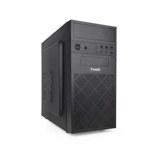 TOOQ TQC-4701U3C-B – Micro-ATX/Mini-ITX Minitower-Gehäuse, 2xUSB 3.0, 1xUSB 2.0, HD Audio, Kartenleser vorne, Schwarz