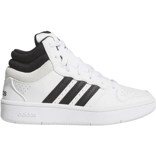 ADIDAS Kinder Freizeitschuhe HOOPS MID CLASSIC - Sportliche Freizeitschuhe im klassischen Basketball-Design. Robustes Obermaterial und bequemer Kragen für optimalen Tragekomfort. Ideal für aktive Kinder, die Stil und Bewegungsfreiheit schätzen.