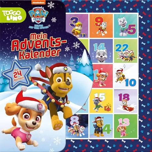 PAW Patrol Mein Adventskalender: 24 Büchlein in wiederverschließbarer Box - Advents- & Weihnachtskalender mit 24 spannenden Büchlein, ideal für Kinder ab 3 Jahren, fördert die Leselust und die Vorfreude auf Weihnachten.