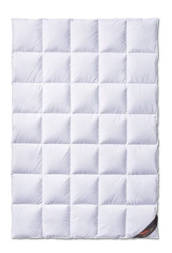 Sommerbettdecke 155x220 aus 100 % Gänsedaunen - Premium Bettdecke für heiße Sommernächte! Leicht, atmungsaktiv und schadstofffrei, gefüllt mit 100 % neuen Gänsedaunen für optimalen Schlafkomfort.