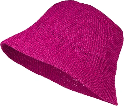 styleBREAKER Damen Papierstroh Sonnenhut | Faltbarer Fischerhut - Modischer Sonnenhut für Damen im Bucket Hat Stil - Leicht, faltbar und ideal für Strand, Reisen oder Freizeit. Schützt mit breiter Krempe effektiv vor Sonne und bietet hohen Tragekomfort durch elastisches Schweißband.