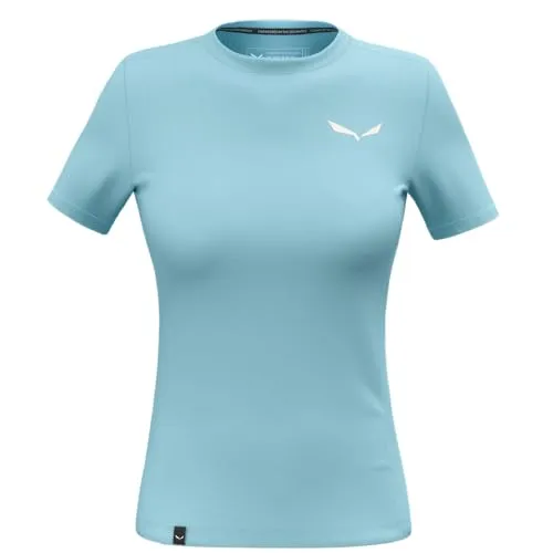 Salewa Puez Dry Damen T-Shirt - Hellblau - Größe 42 - Trainingsbekleidung für Damen, atmungsaktiv und schnelltrocknend, ideal für aktive Outdoor-Aktivitäten.