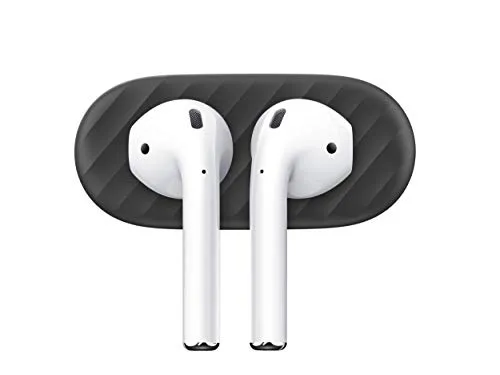 KeyBudz AirDockz Magnet Halterung, Aufbewahrung für Apple AirPods Pro & AirPods, Kopfhörer Ohrhörer Zubehör, schwarz