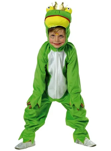 Rubie´s Kostüm Froschkönig für Kinder - Witziger grüner Kapuzenoverall aus Plüsch, ideal für Märchenfans und Theateraufführungen. Mit praktischem Reißverschluss für einfaches An- und Ausziehen.