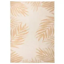 vidaXL Outdoor-Teppich Blattmuster 200x280 cm in gelb von vidaXL