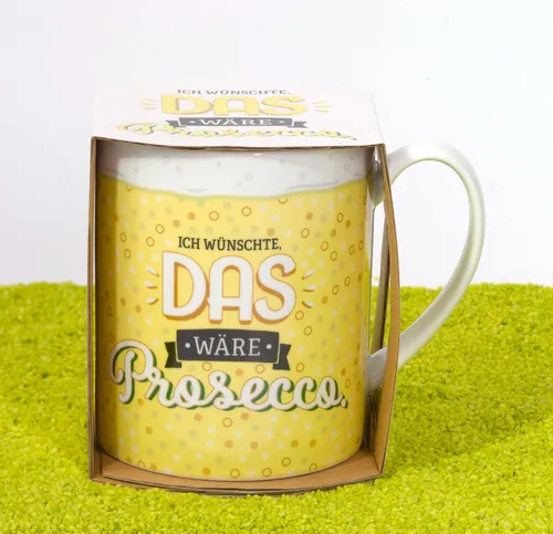 sheepworld XL Tasse Becher Porzellan Prosecco  - 600ml