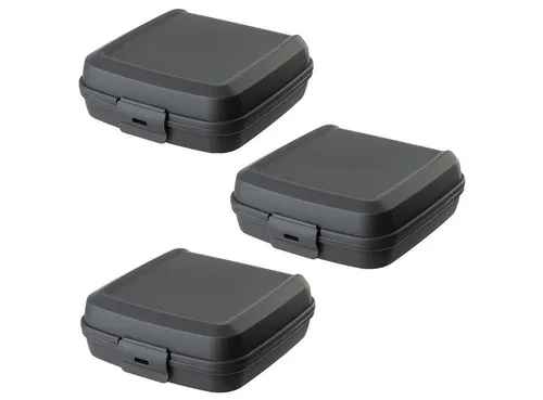 Engelland Lunchbox Brotdose mit Klickverschluss, Kunststoff (BPA-frei), (Vorteils-Set, 3-tlg., Ideal für Schule, Kindergarten und Arbeit), BPA frei, robuster Kunststoff, spülmaschinengeeignet