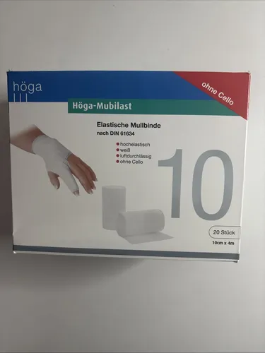 Höga Fixierbinden Mubilast, 20 Stück, 4m x 10cm
