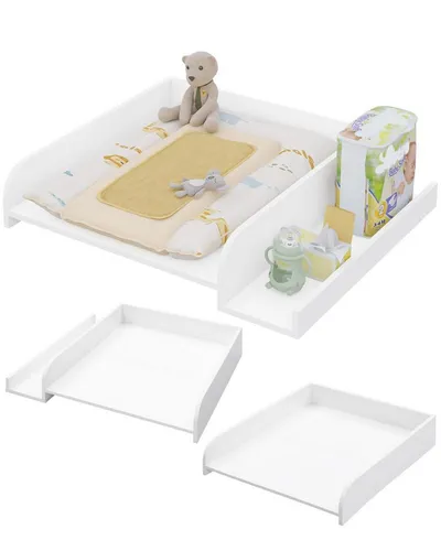 Woltu Wickelaufsatz mit Sicherheitsgurt, 80x16,5x70 cm