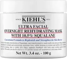 Kiehl's Ultra Facial Overnight Rehydrating Mask 100 ml - Gesichtsmaske mit 10,5% Squalane, spendet intensive Feuchtigkeit und stärkt die Hautbarriere – ideal für alle Hauttypen!