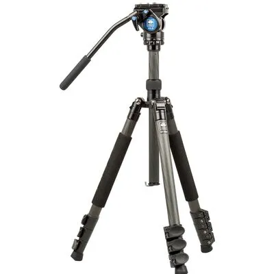 Sirui ET-1204+VA-5 Easy Traveler Dreibeinstativ - Leichtes Carbon-Stativ mit Videoneiger VA-5, ideal für Reisefotografie und Videos, bietet Stabilität und Flexibilität unterwegs.