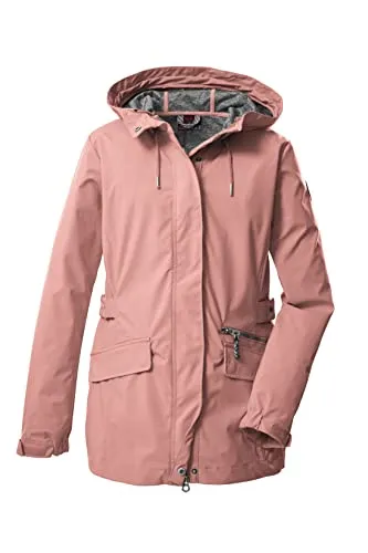 G.I.G.A. DX Damen Softshelljacke mit Kapuze - Outdoorjacke in Rose, Größe 46 - Wasserabweisende Softshelljacke mit atmungsaktiven Eigenschaften, ideal für Outdoor-Aktivitäten. Verstellbare Taillenweite und Ärmelbündchen sorgen für optimalen Tragekomfort.