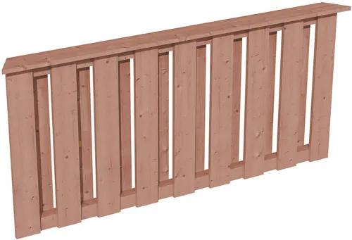 Skanholz Brüstungsgeländer Deckelschalung, 150 cm Länge, 84 cm Höhe - Treppen & Geländer, hochwertiges Holzgeländer für den Außenbereich, mit 5 Jahren Herstellergarantie für langlebige Sicherheit und Stabilität.