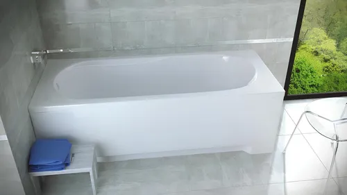 Moderne Rechteck Badewanne aus Acryl für Ihr Badezimmer - Elegante freistehende Badewanne in Weiß, 140 x 70 cm, mit hochwertigem Acryl-Material für eine zeitlose Optik und komfortable Nutzung.