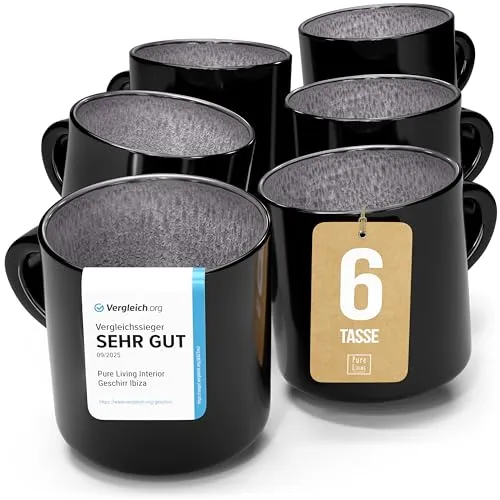 Kaffee- und Teetassen Grau von PURE LIVING INTERIOR DESIGN
