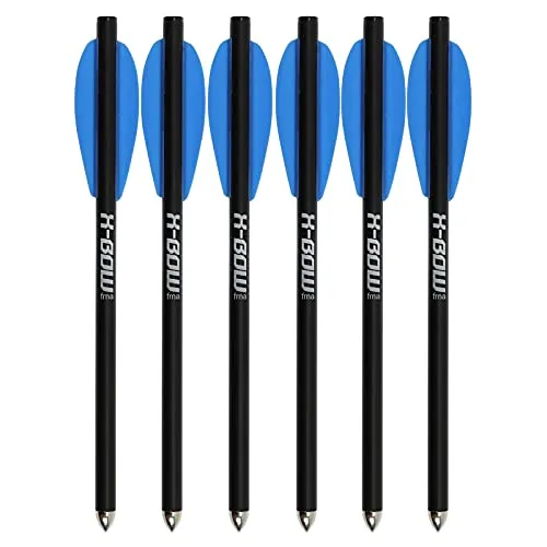 X-Bow FMA Bolzen - 6,5 Zoll - Carbon - 6er Pack - Armbrustpfeile für Pistolenarmbrüste, kostengünstig und ideal für Anfänger. Hohe Geschwindigkeit, kinetische Energie und Genauigkeit in einem praktischen 6er Pack.