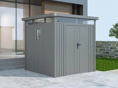 Produktbild Metall Gerätehaus Modell Style 4,45 m² Alu Grau