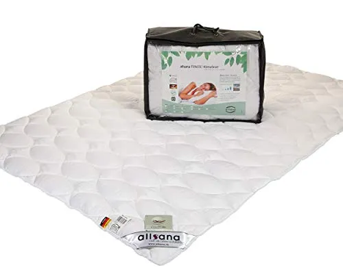 allsana Tencel® Klimafaser Leichtsteppbett 155x220 cm | Lyocell Sommerdecke für Allergiker | waschbar bei 60°C | atmungsaktive Bettdecke aus Naturfaser bei Allergie | Markenqualität Made in Germany