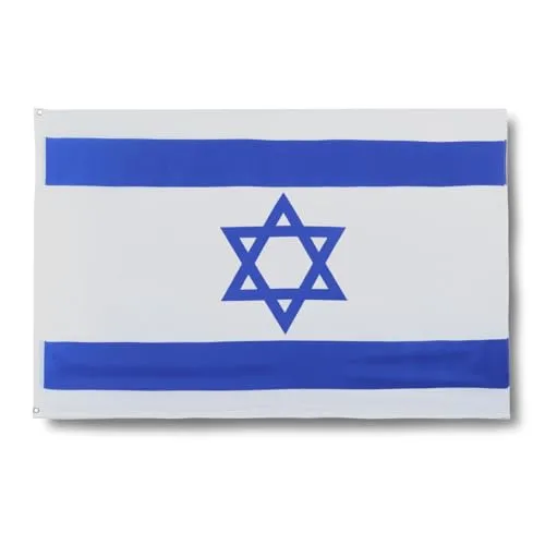Sonia Originelli premium Fahne für jede Gelegenheit - hissfertig & wetterfest -Größe: ca. 90 x 150 cm, Farbe: Israel