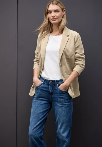 STREET ONE Jackenblazer mit Reverskragen beige 46 EU - Business-Mode, eleganter Jackenblazer mit Reverskragen, ideal für einen stilvollen Auftritt im Büro oder bei Meetings.