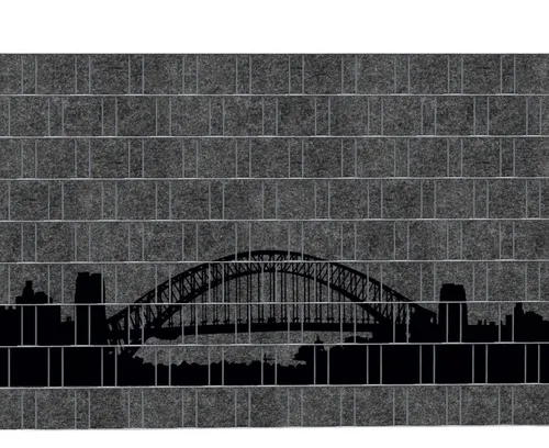 zaunzu Sichtschutzstreifen City 2 - Bedruckter Sichtschutz 2,5m x 1,8m, (1 Rolle, Motivdruck Sichtschutzstreifen), Einfarbiger Druck für Doppelstabgitter