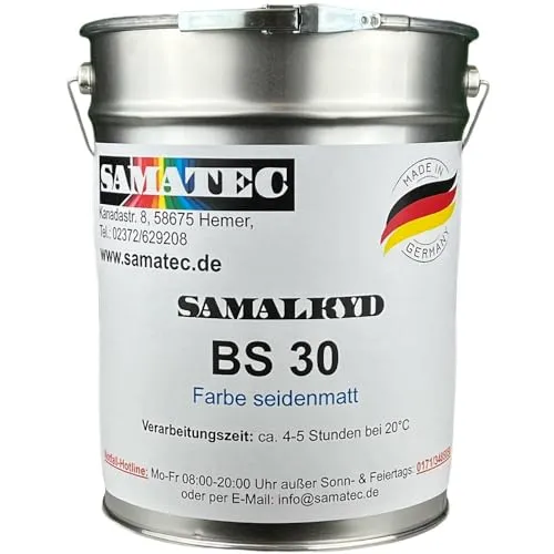 SAMATEC UV-stabile Balkonfarbe in Moosgrün - Lacke für alle Oberflächen, UV-stabil, lösungsmittelfrei und wetterbeständig – ideal für Balkon, Terrasse und Fassade.