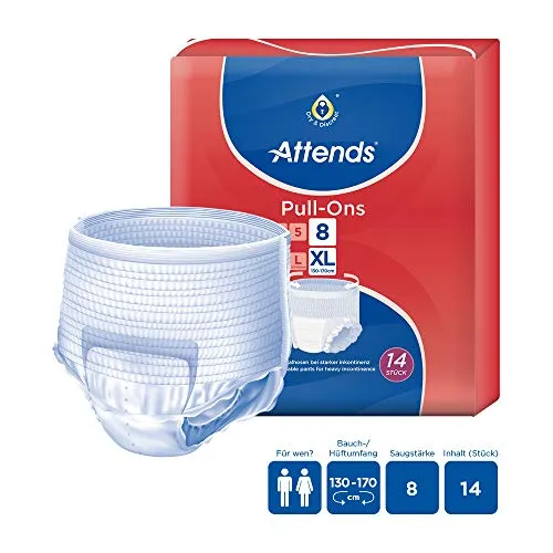 ATTENDS Pullover Ons 8 Pack mit 14 Slips, Größe XL