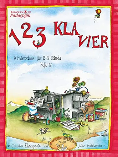 Claudia Ehrenpreis: 1 2 3 Klavier - Klavierschule für 2-8 Hände - Noten & Songbooks, interaktive Klavierschule mit CD für gemeinsames Musizieren und kreatives Lernen