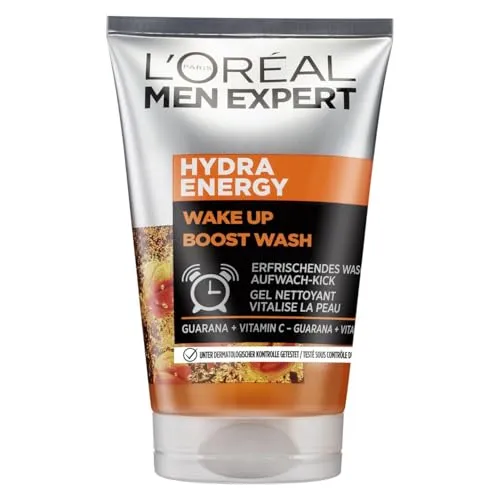 L'Oréal Men Expert Hydra Energy Gesichtsreinigung - Reinigungsschaum für müde Männerhaut mit Guarana und Vitamin C, sorgt für ein anhaltendes Frischgefühl und bekämpft Hautunreinheiten.