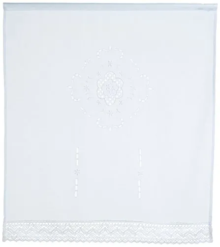 Home fashion SCHLAUFENCAFEHAUS Voile Bedruckt, Stoff, weiß, 100 x 90 cm