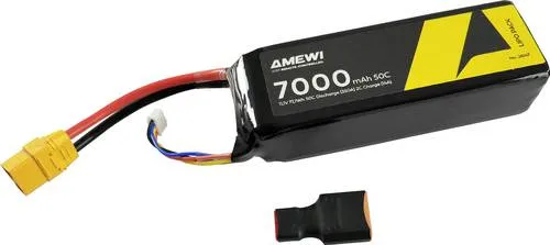 LIPO AKKU 3S 11,1V 7000MAH 50C XT90 + XT60 Adapter - Hochleistungs LiPo Akku mit 7000mAh, ideal für universelle Anwendungen, inklusive XT90 und XT60 Adapter für einfache Integration.