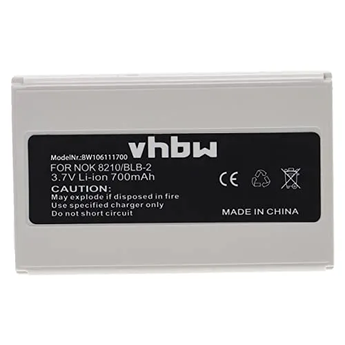 vhbw Akku kompatibel mit Nokia 8850G, 8910i, 8910, 8390, 8290, 8310, 8890, SVP, 8850, DV-8300 Handy Smartphone Telefon (700 mAh, 3,7 V, Li-Ion)