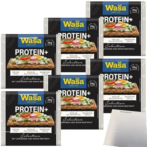 usy Bundle für Wasa Selection Protein+ 6er Pack (6x200g Packung) + usy Block