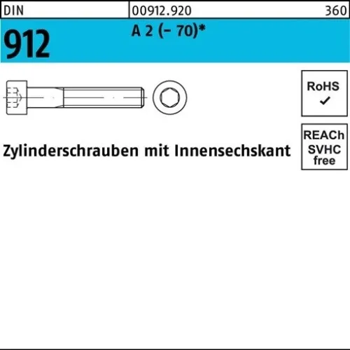 100er PACK(Stk) 000912920000030025 Zylinderschraube DIN 912 m.Innensechskant M
