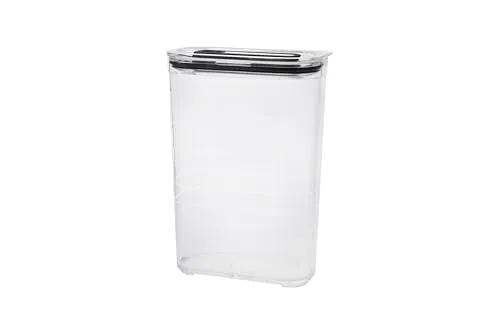 Sallys Vorratsdosen – Transparente, BPA-freie Aufbewahrungsboxen mit luftdichtem Soft-Touch-Silikondeckel. Perfekt für Mehl, Zucker, Müsli & mehr. Robust, spülmaschinengeeignet (1200 ml - Rechteckig)