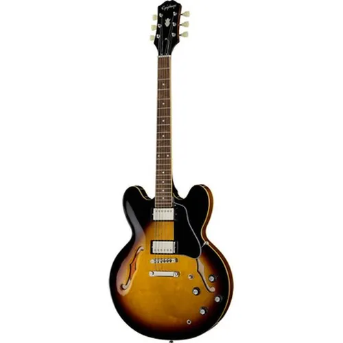 Epiphone ES-335 Vintage Sunburst - Gitarren mit originaler ES Collection, ausgestattet mit 2 Alnico Classic PRO Tonabnehmern für erstklassigen Klang und einem eleganten Vintage Sunburst Finish.