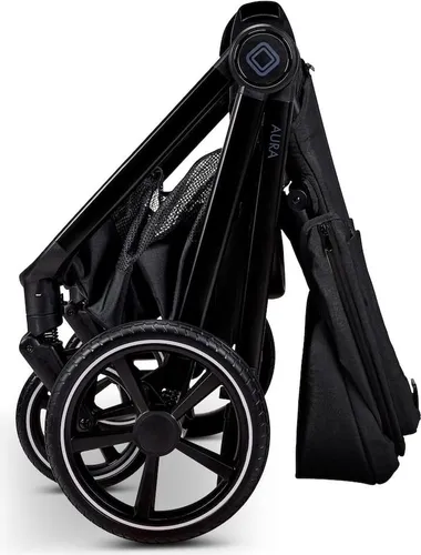 Moon Kombi-Kinderwagen Aura Set mit Cosmo 2.0 - 3in1 Kinderwagenset - Kombikinderwagen ab Geburt bis 4 Jahre (max. 22 kg) mit leichtem Design und höhenverstellbarem Schieber. Inklusive Babywanne, Sportsitz und Babyschale für höchsten Komfort und Sicherheit.