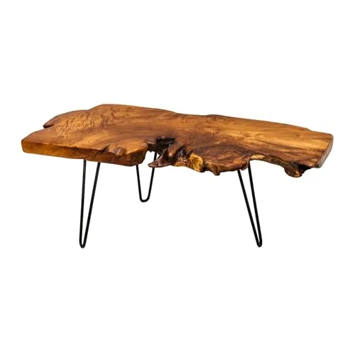 Massiver Couchtisch WILD 100cm aus Teak Massivholz von Riess-Ambiente