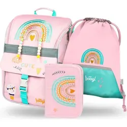 Baagl Schulranzen Mädchen Set 3 Teilig