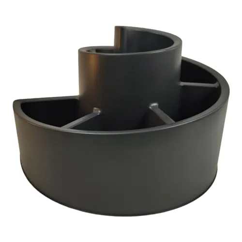 Pflanztopf Kräuterspirale Kräuterschnecke - Runder Pflanzkübel aus anthrazitfarbenem Kunststoff, ideal für Innen- und Außenbereiche. Perfekt für die platzsparende Kräuterkultur in Ihrem Garten oder auf dem Balkon.