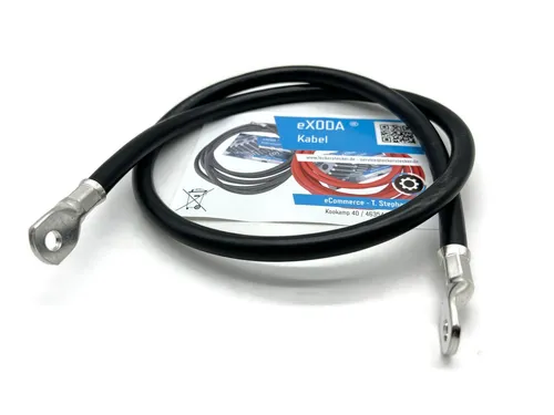 eXODA 50 mm2 M8 Batteriekabel, 100 cm, Schwarz