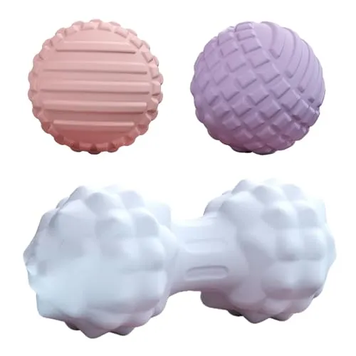xiluuyou 3 Stück Massageball, Triggerpunkt Gymnastikball, Igelbälle klein Set, Entspannungsbälle für Muskelentspannung, Stressabbau, Physiotherapie