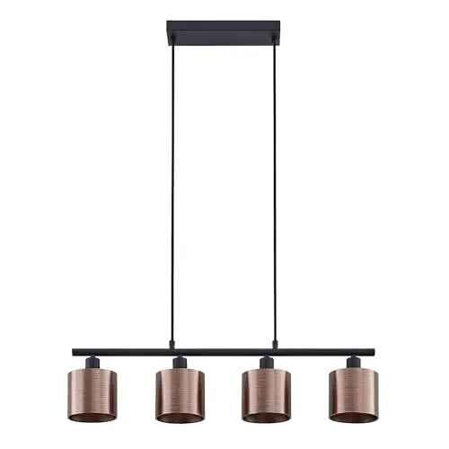 Lindby Pendelleuchte Joudy - Moderne 4-flammige Hängelampe in Bronze - Hängeleuchte aus Metall für Wohnzimmer und Esszimmer, schafft eine gemütliche Atmosphäre und fügt sich perfekt in jede Umgebung ein.