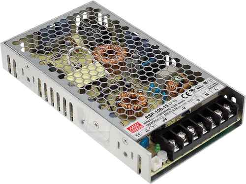 MW RSP-100-5 - 100 W Schaltnetzteil, 5 V, 20 A - Hochwertiges MeanWell Schaltnetzteil mit geschlossener Bauform, ideal für industrielle Anwendungen. Bietet Überlast-, Kurzschluss- und Überspannungsschutz für maximale Sicherheit.