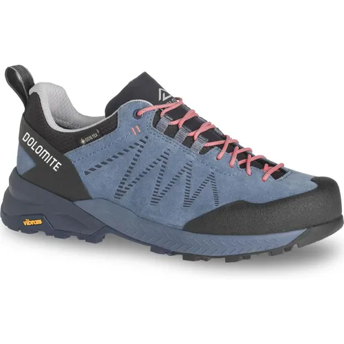 Dolomite Shoe W's Crodarossa Leather GTX denim blue (0924) 6.5 - Wanderschuhe für Damen, ideal für Zustiege und Klettersteige. Mit wasserdichtem GORE-TEX Futter und Vibram-Sohle für exzellenten Grip und Komfort bei langen Touren.